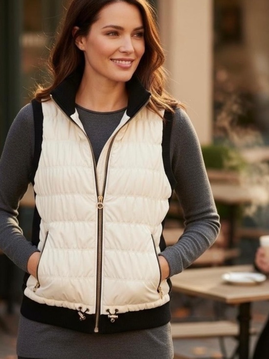 Calvin Klein Jackets & Blazers - Calvin Klein Black & White Puffer Performance Vest